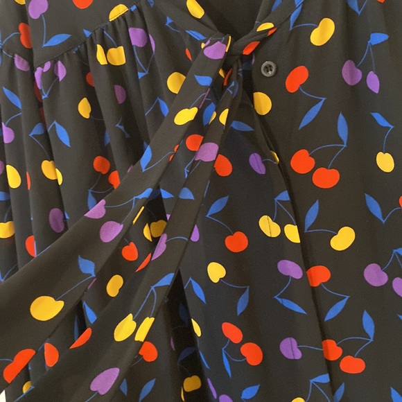 ModCloth Cherry Print Blouse 4X - Picture 8 of 11